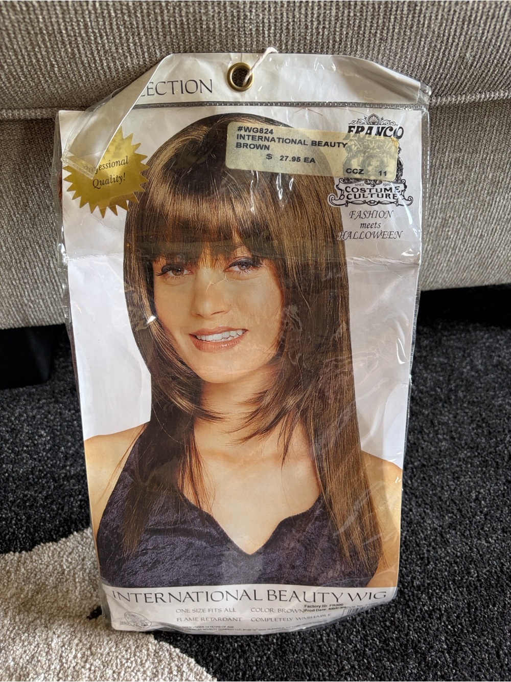Party City Brown Long Layered Women's Wig